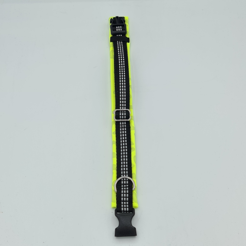 Halsband Safety - schwarz, Neongelb, reflektierend und fluoreszierend!